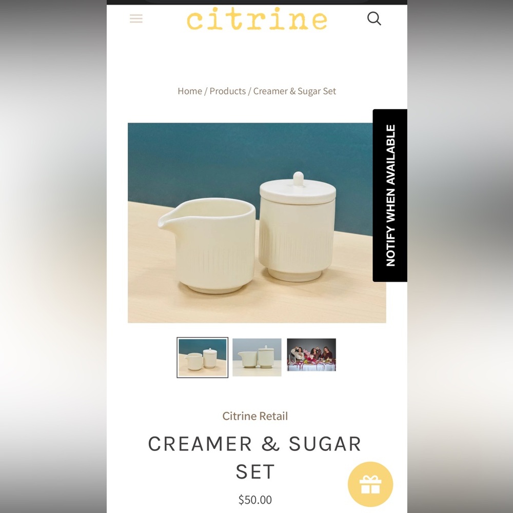 Magenta Cream Ribbed Ceramic Serveware Set - Picture 2 of 8